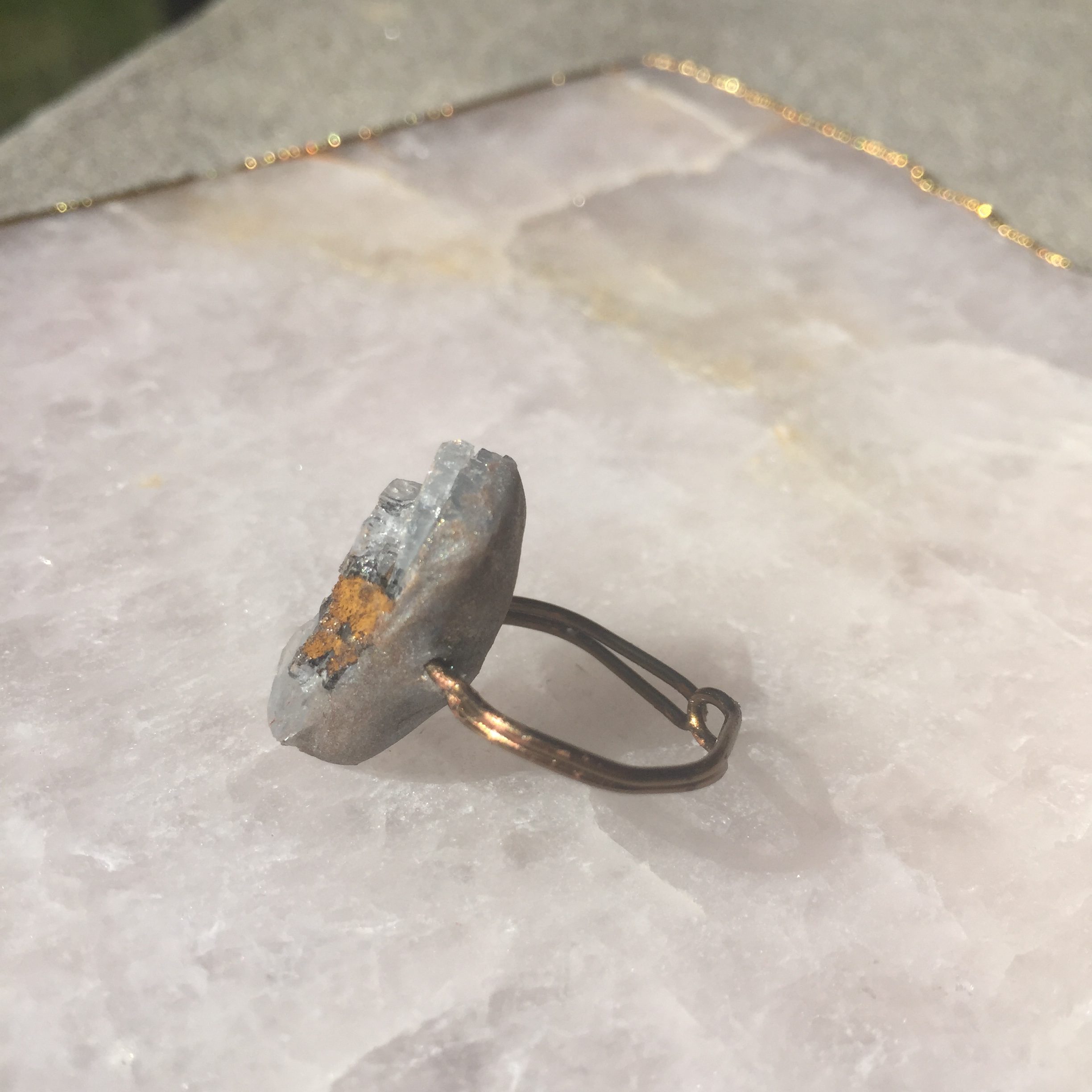 Blue Barite Morocco | Ring | Inner Vision | Inter-Dimensional Travel | Friendship - Image 4