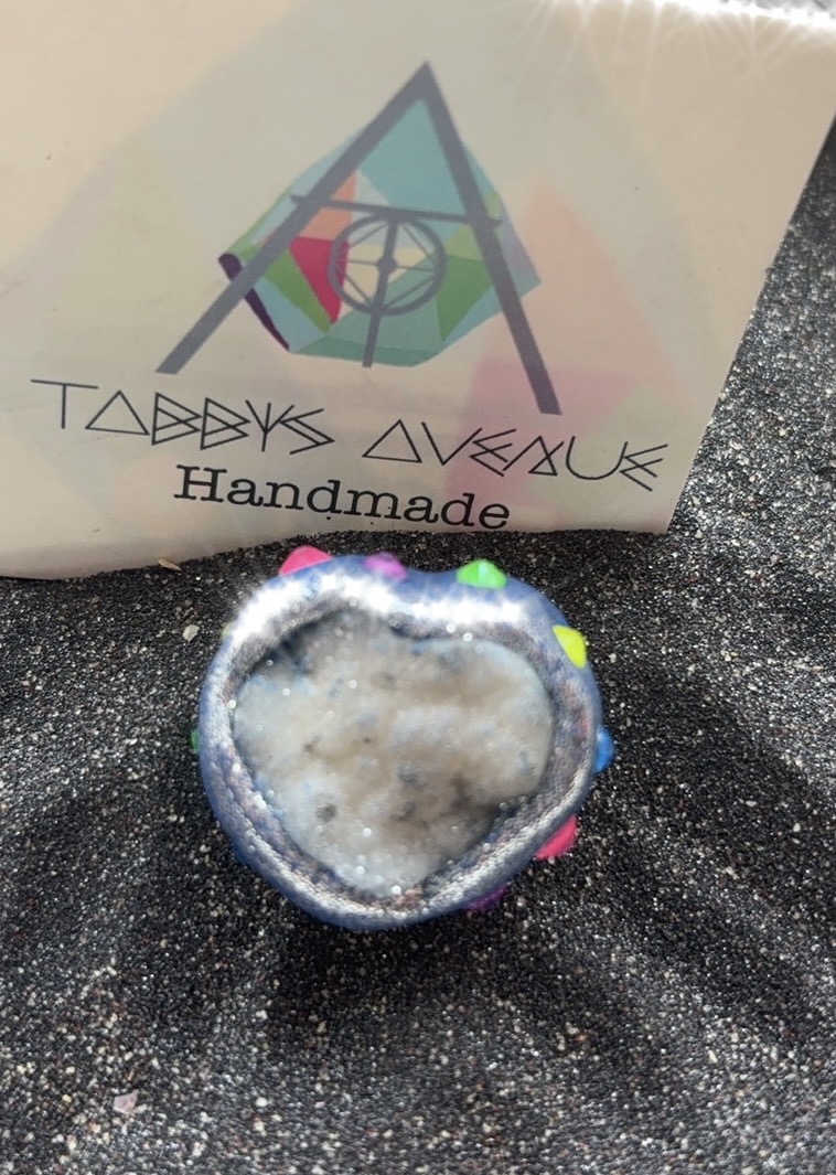Amethyst Cluster Blue | Ring | Emotional Balance | Spirituality | Awakening Intuition - Image 19