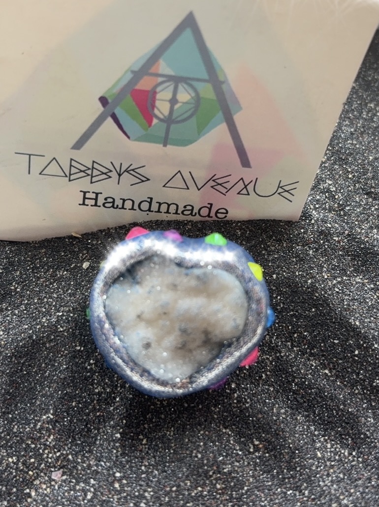 Amethyst Cluster Blue | Ring | Emotional Balance | Spirituality | Awakening Intuition - Image 20