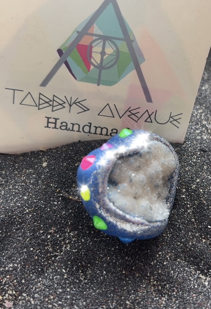 Amethyst Cluster Blue | Ring | Emotional Balance | Spirituality | Awakening Intuition - Image 18