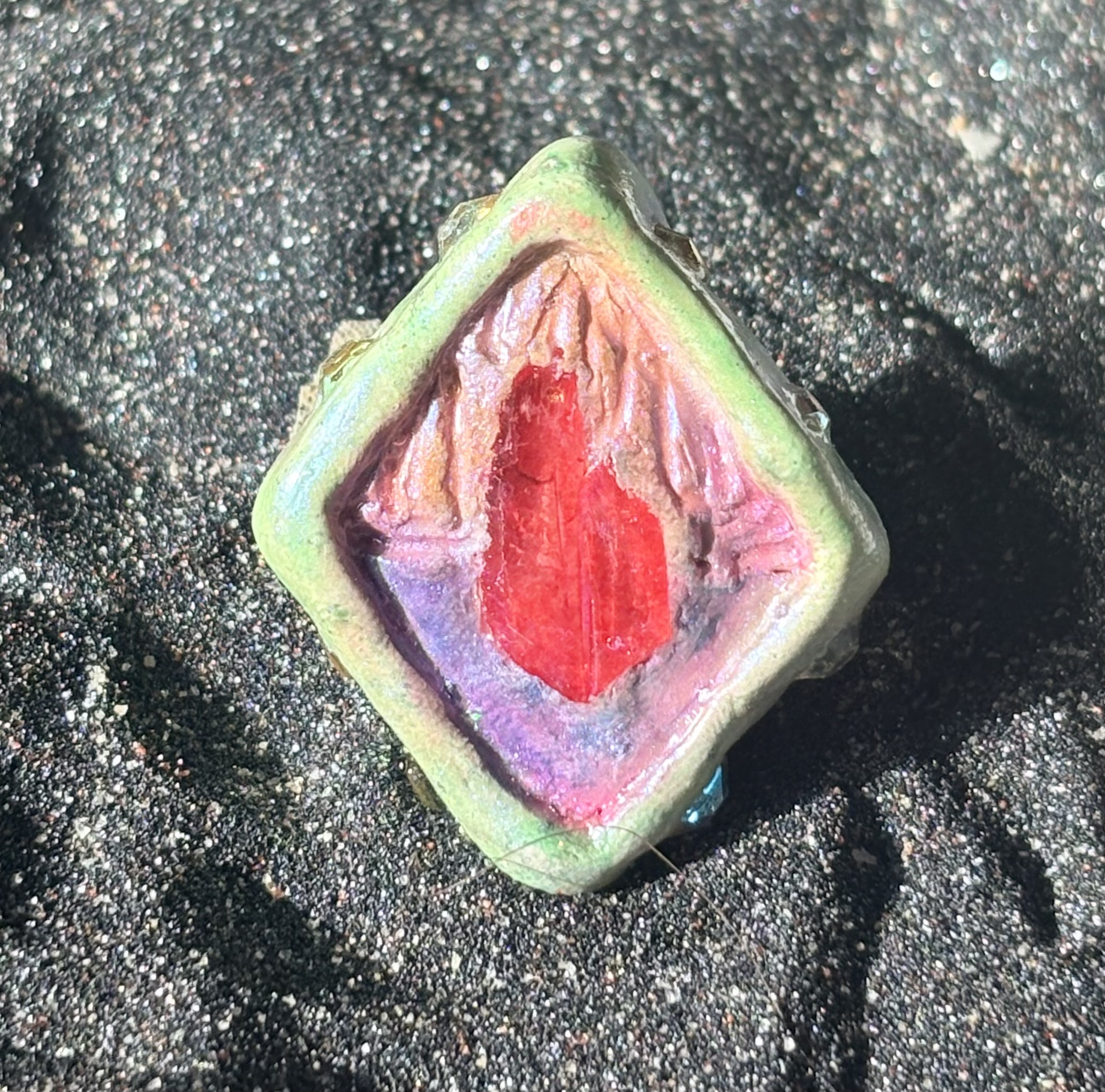 Aura Quartz | Ring | Spiritual Growth | Communication | Cleansing